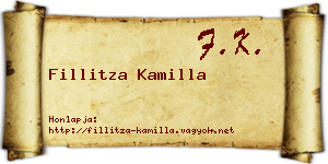 Fillitza Kamilla névjegykártya